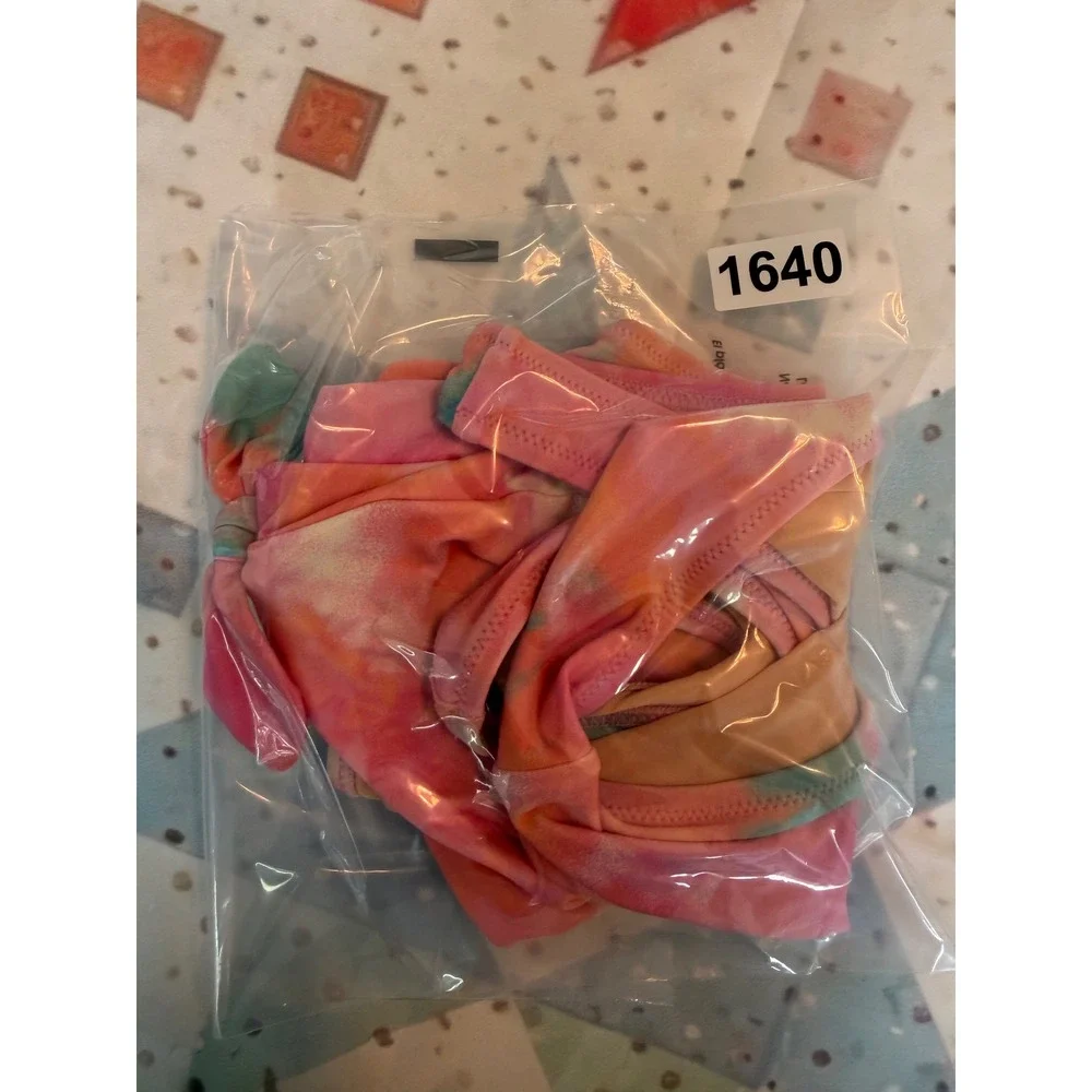 Crewcuts Girls Tie Dye Cutout One Piece Swimsuit Pink Blue Size 8 J.Crew